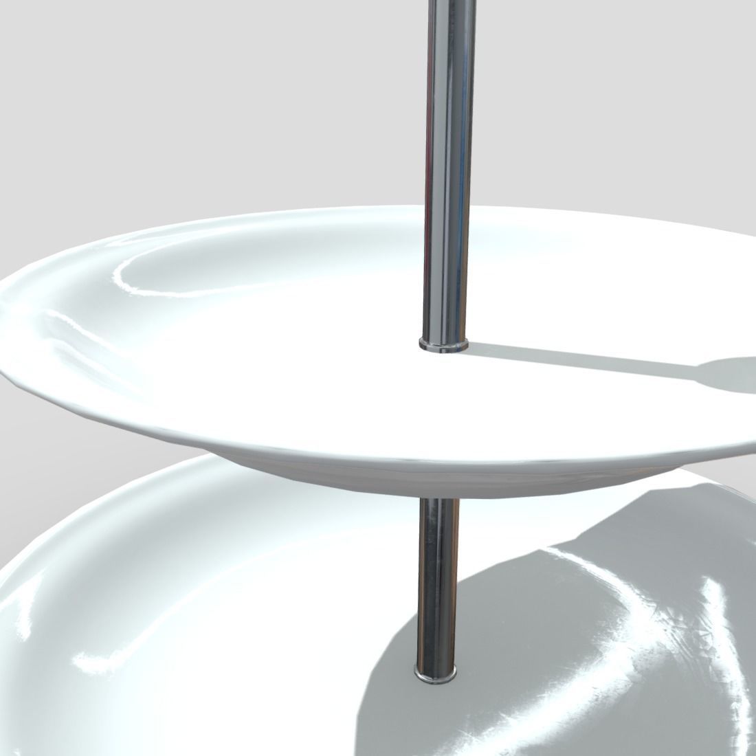 Etagere plate with two tiers Low-poly 3D model_13