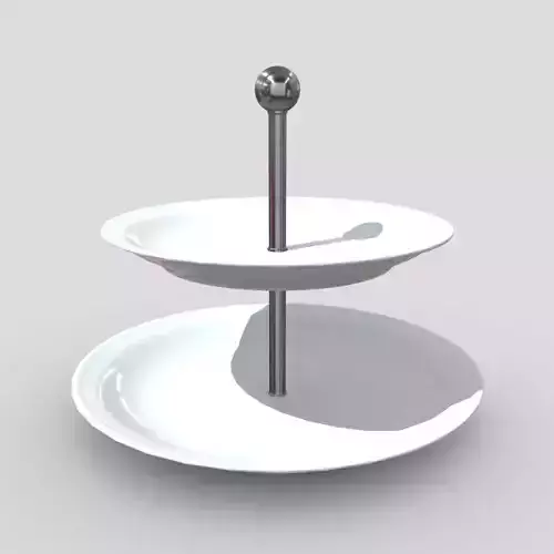 Etagere plate with two tiers