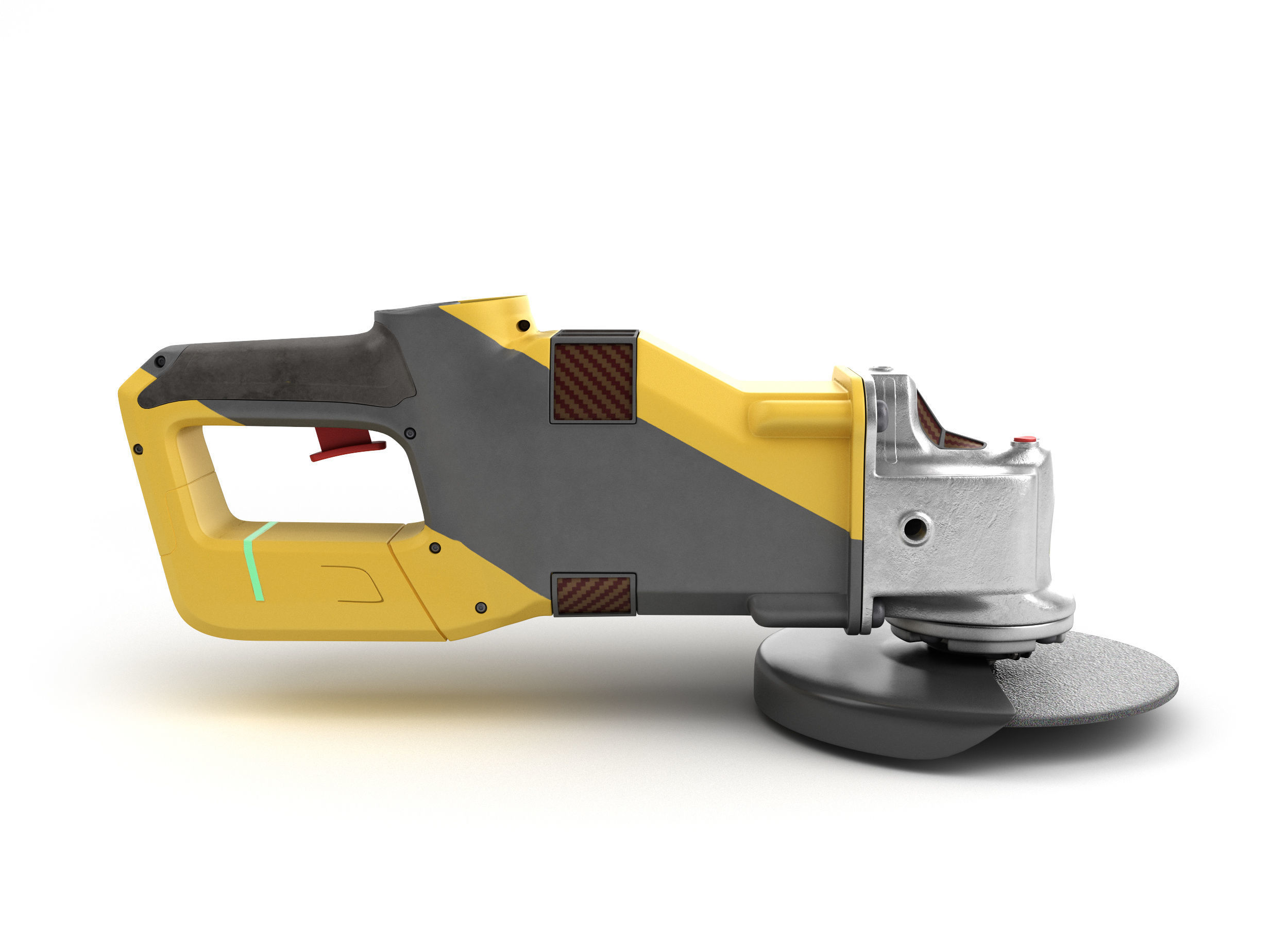 set of modern portable power tools Drill grinder and jigsaw Low-poly 3D model_10