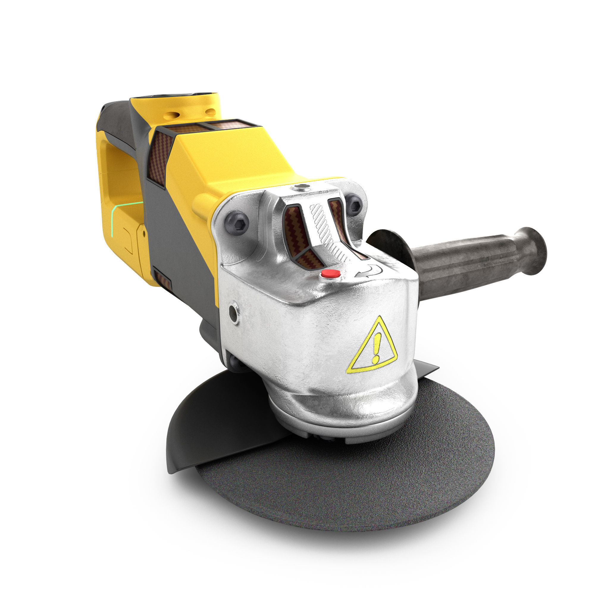 set of modern portable power tools Drill grinder and jigsaw Low-poly 3D model_8