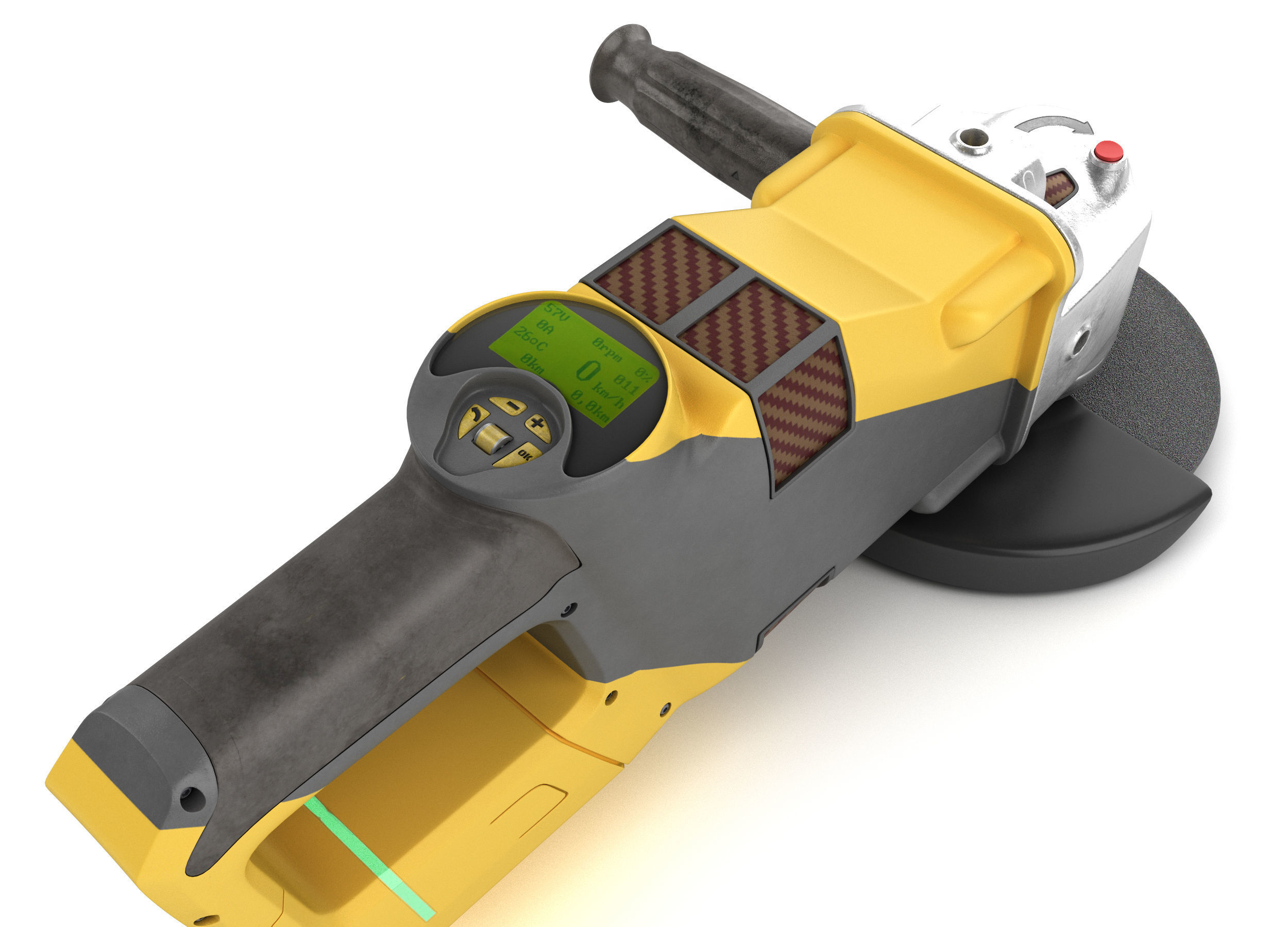 set of modern portable power tools Drill grinder and jigsaw Low-poly 3D model_11