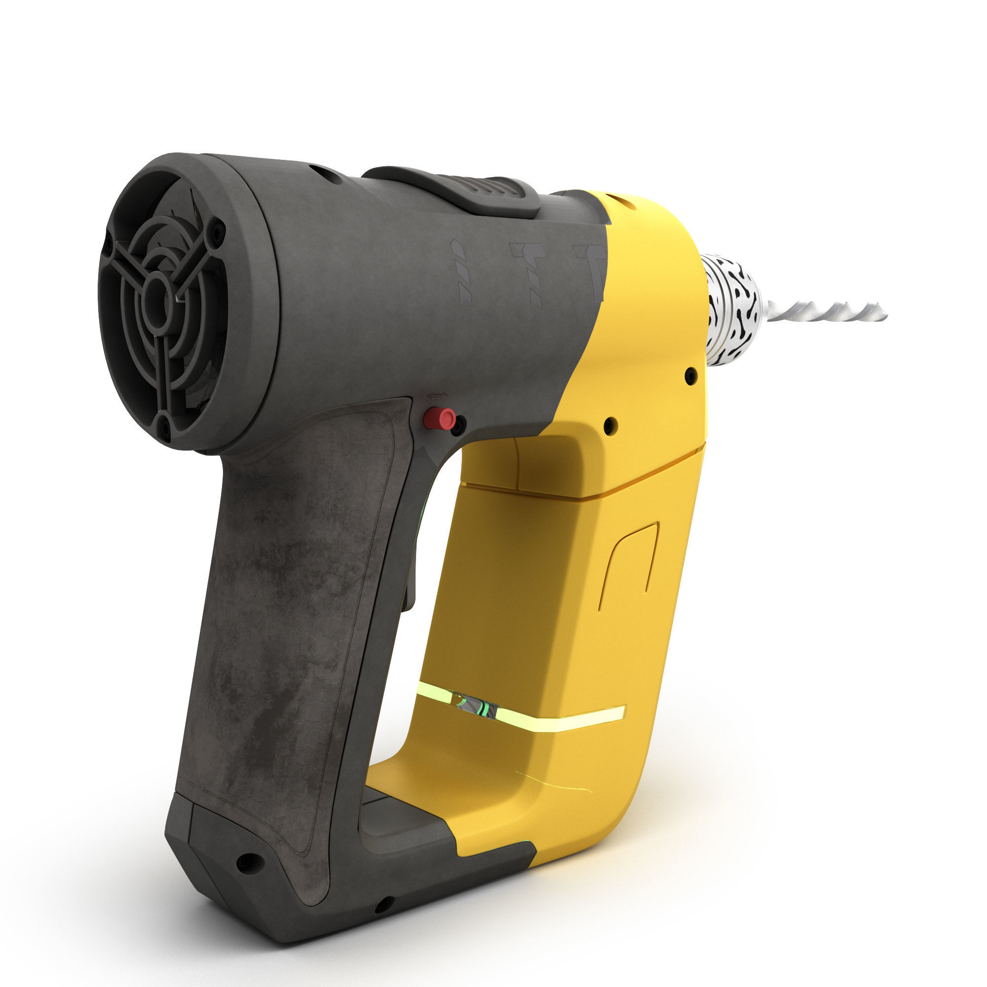 set of modern portable power tools Drill grinder and jigsaw Low-poly 3D model_2