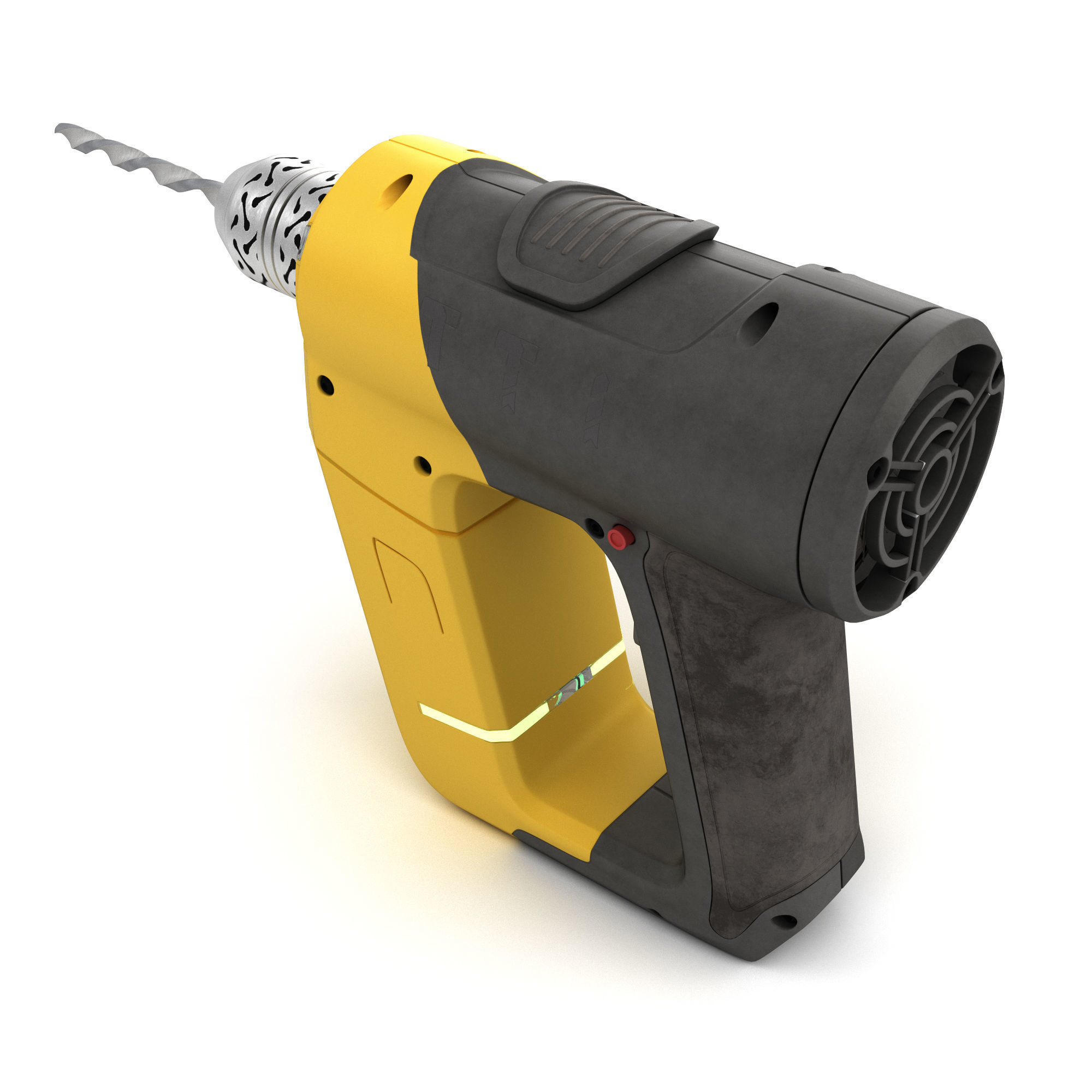 set of modern portable power tools Drill grinder and jigsaw Low-poly 3D model_3