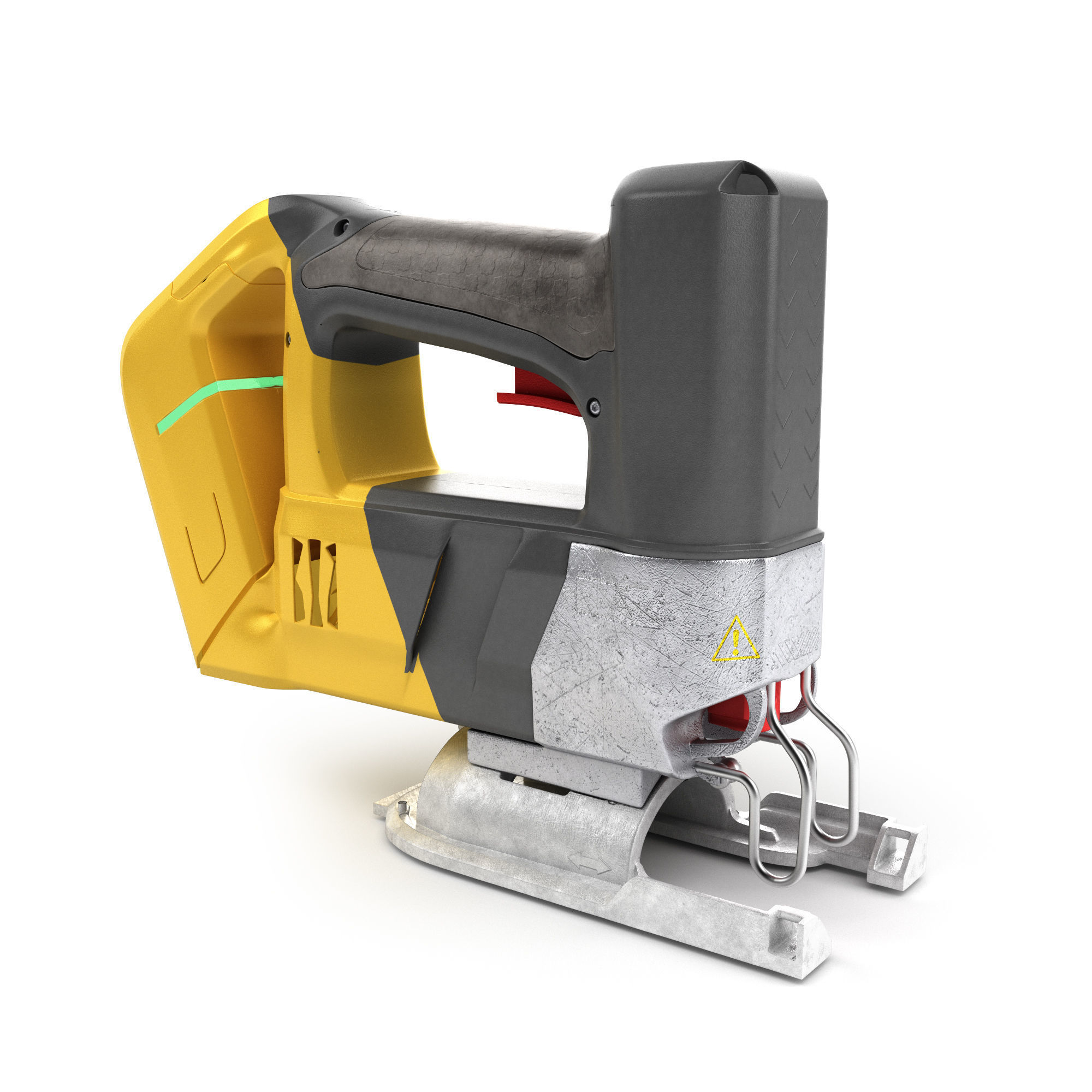 set of modern portable power tools Drill grinder and jigsaw Low-poly 3D model_6