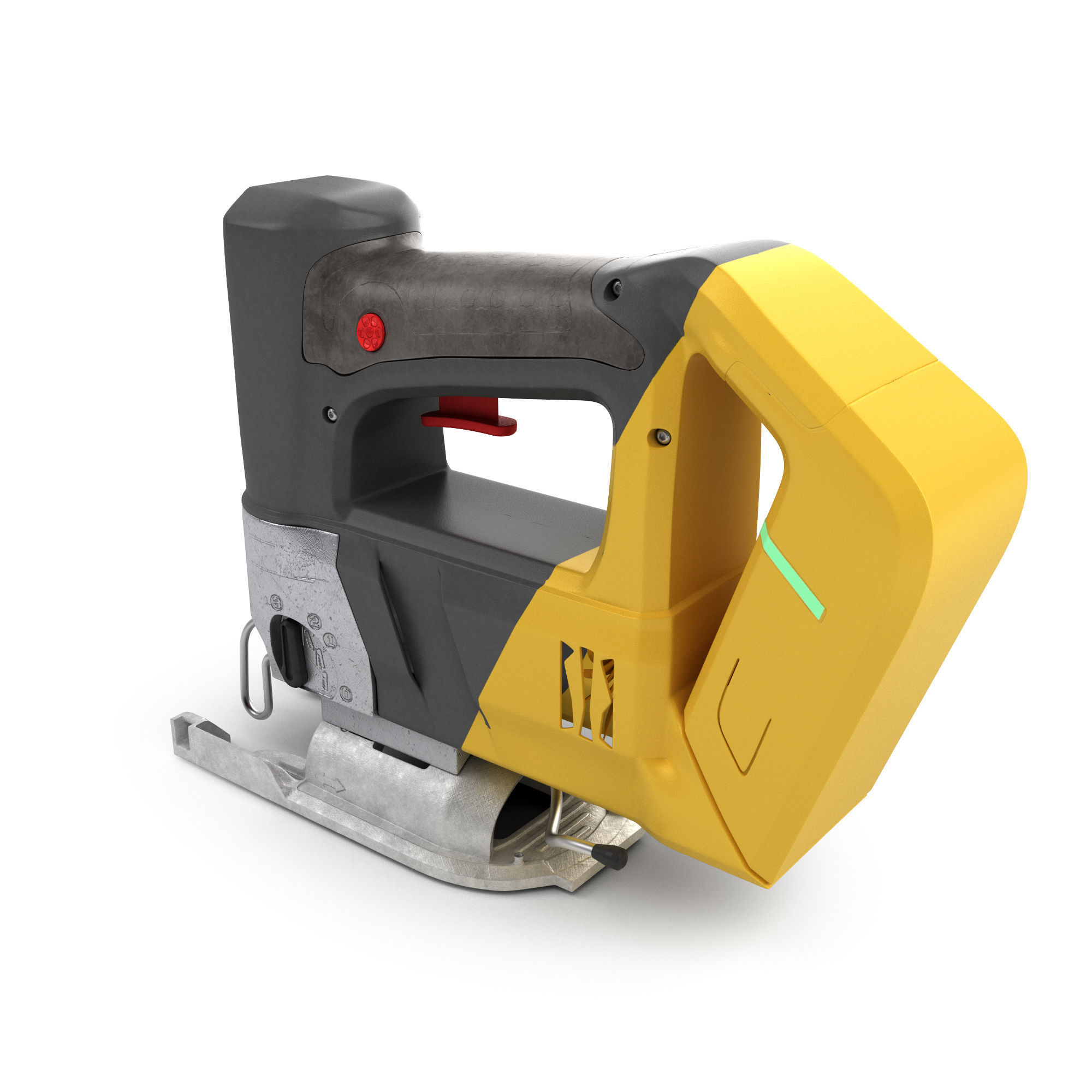 set of modern portable power tools Drill grinder and jigsaw Low-poly 3D model_7