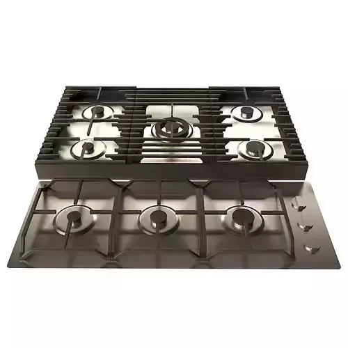 Burners gas cooktop with six