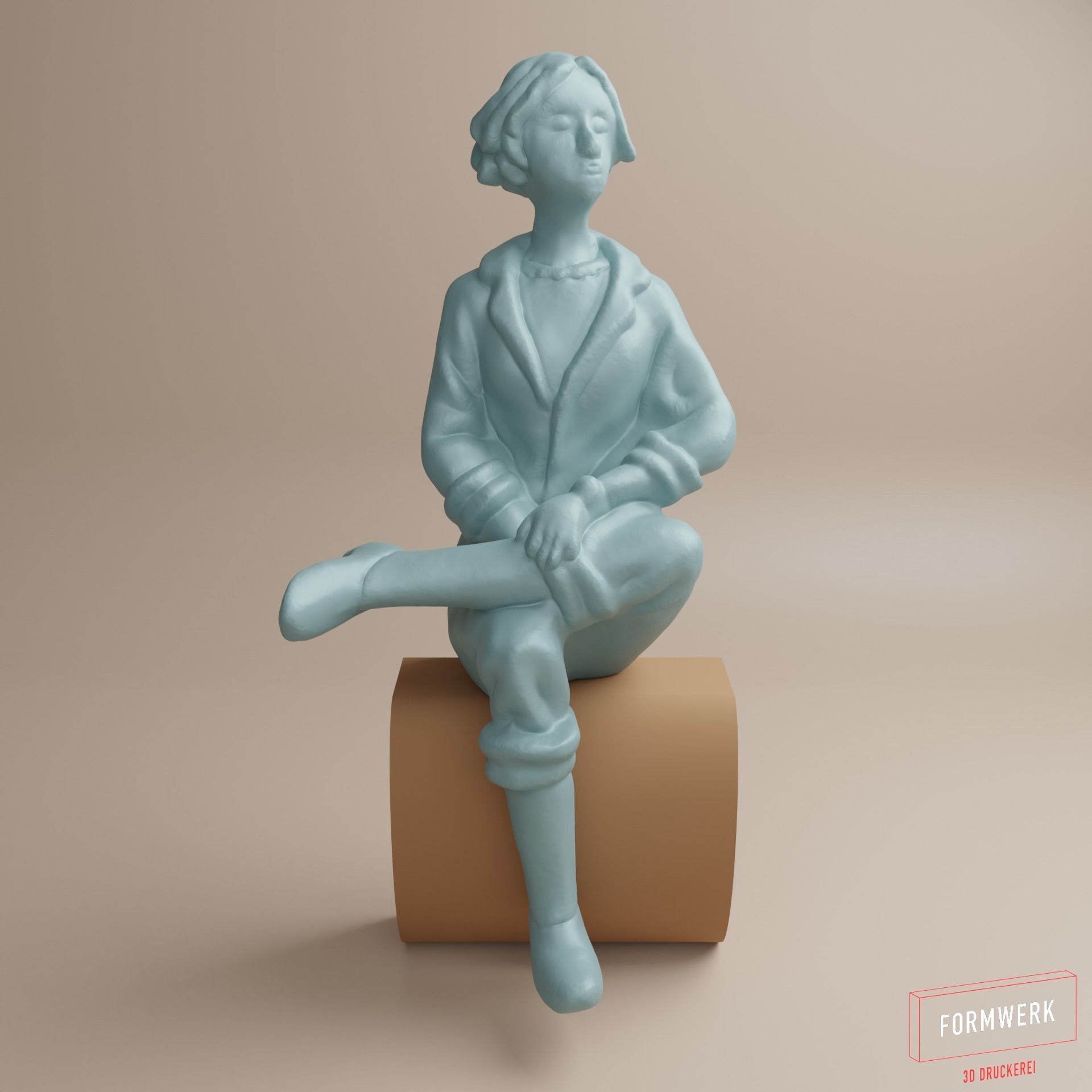 Figure-Woman in fifties-comic style-02 3D print model_1