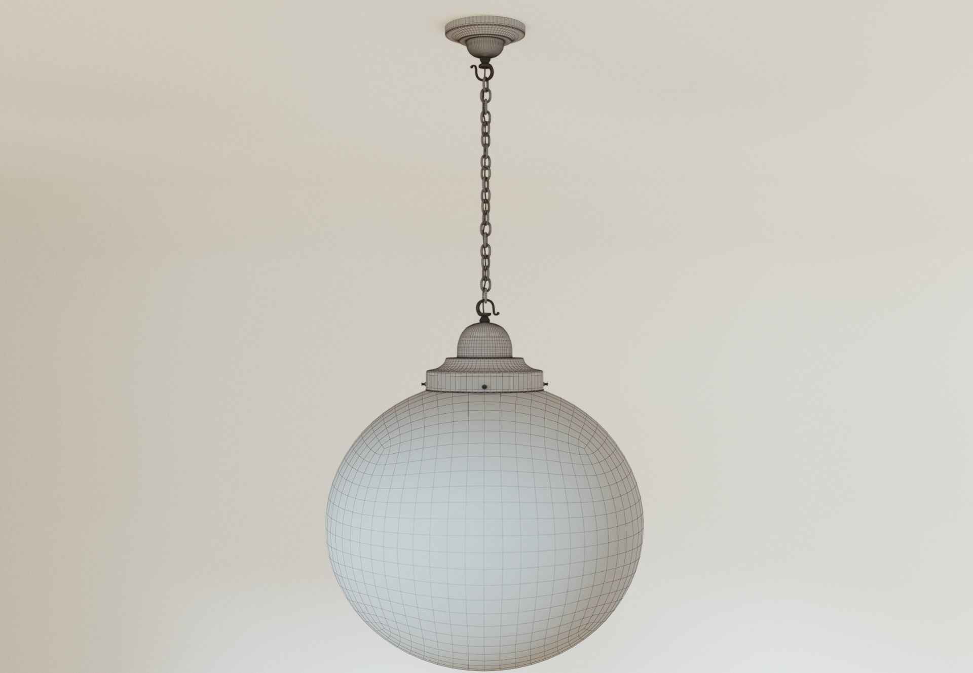 Globe Light Lamp 3D model_3