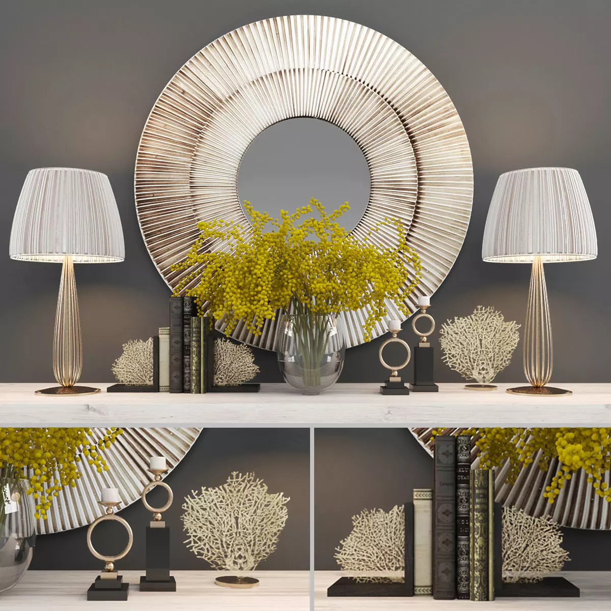 Decorative set Low-poly 3D model
