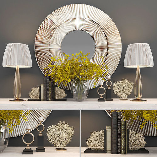 Decorative set  Low-poly 3D model