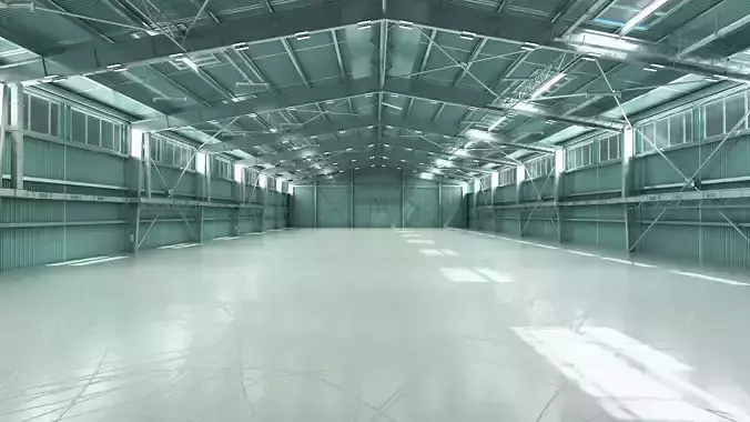 large industrial hangar