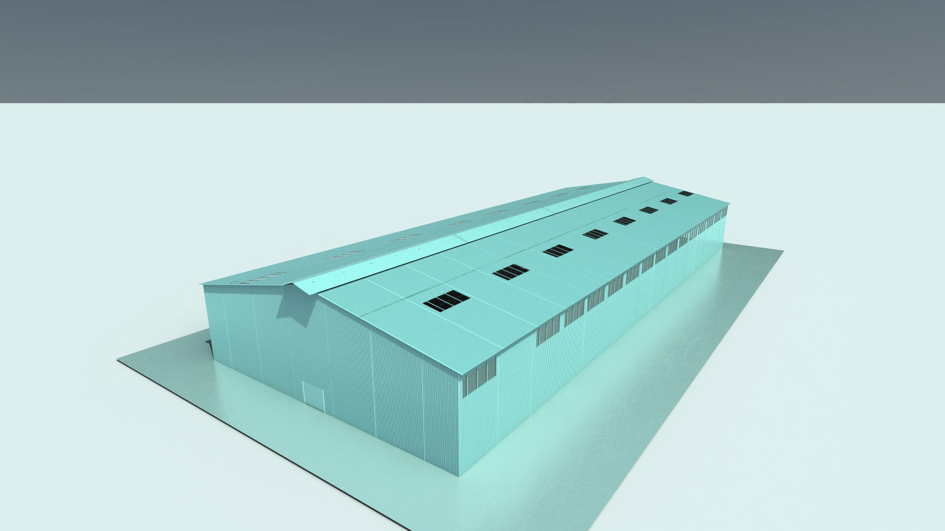 large industrial hangar 3D model_3
