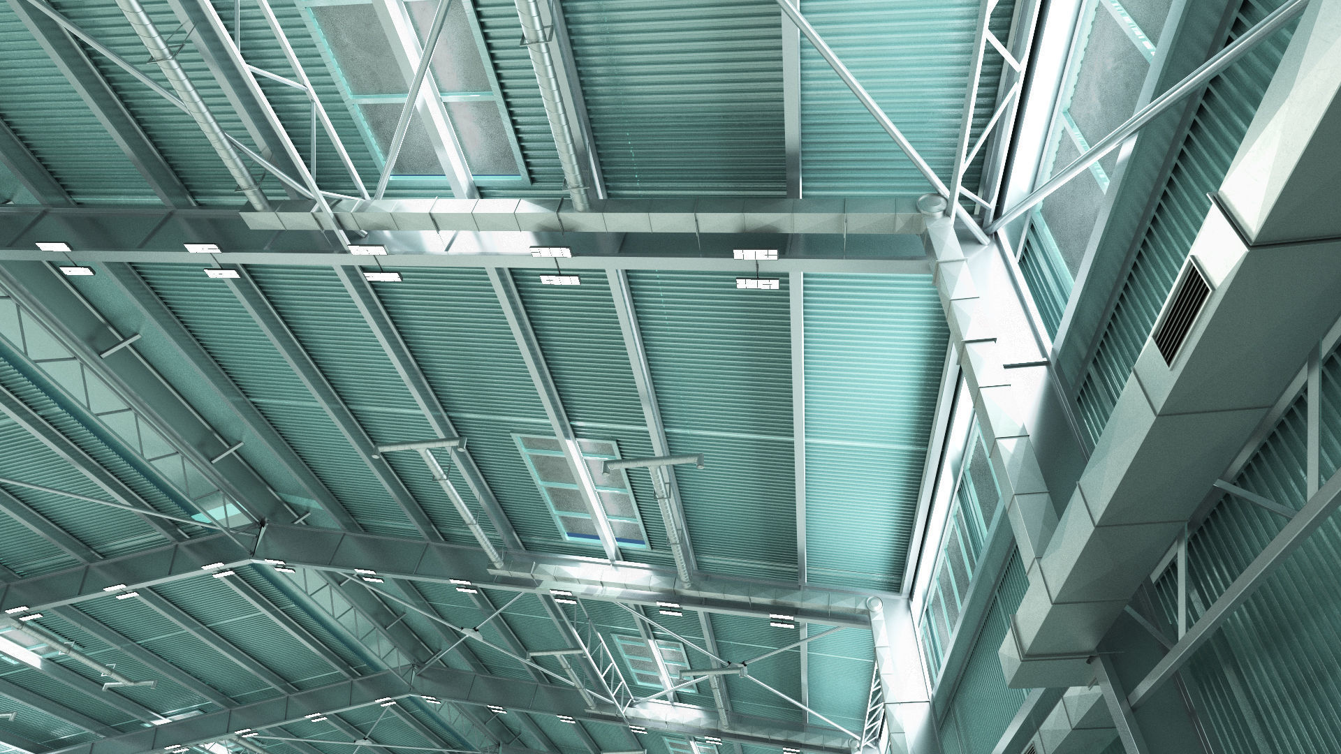 large industrial hangar 3D model_6