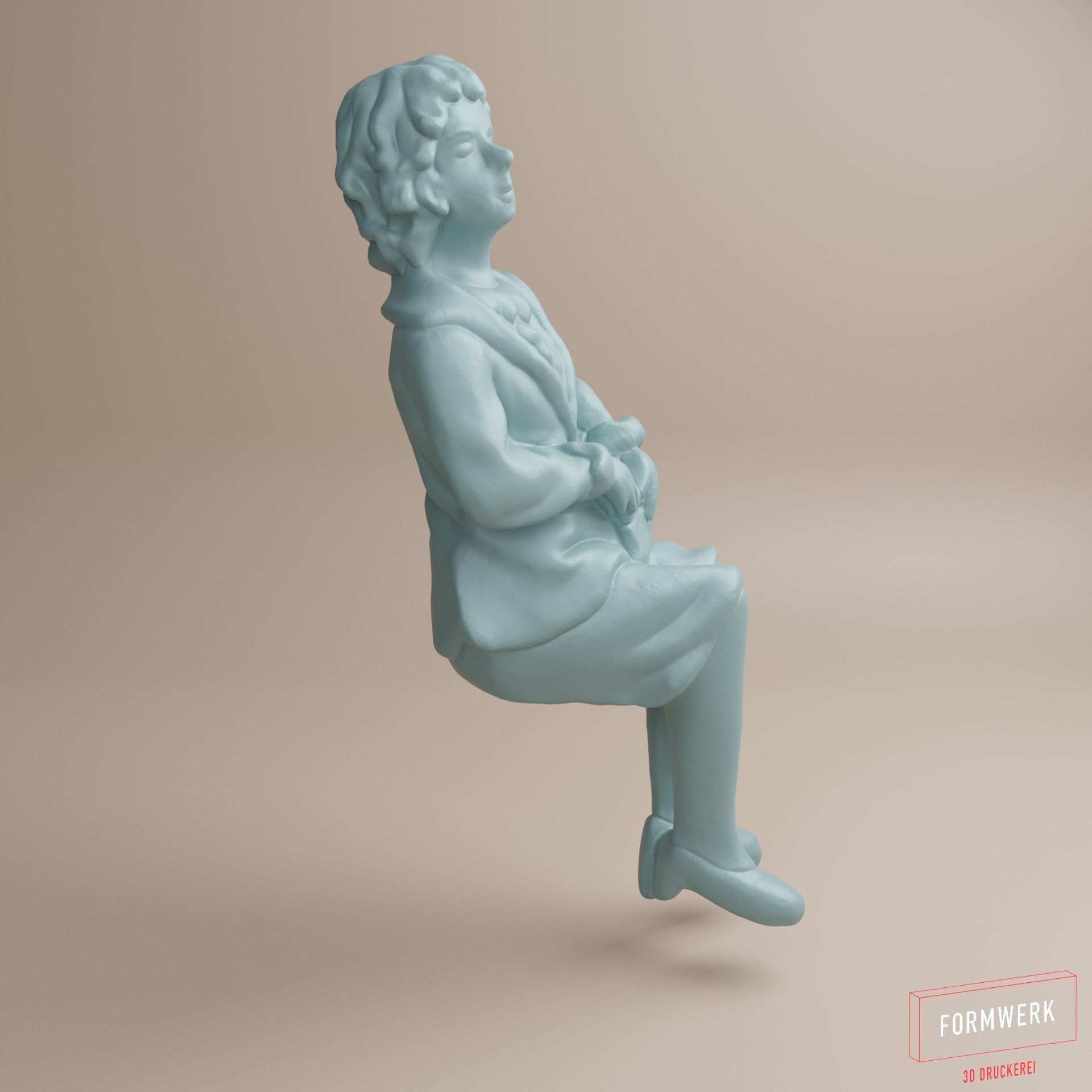 Figure-Woman in fifties-comic style-03 3D print model_2