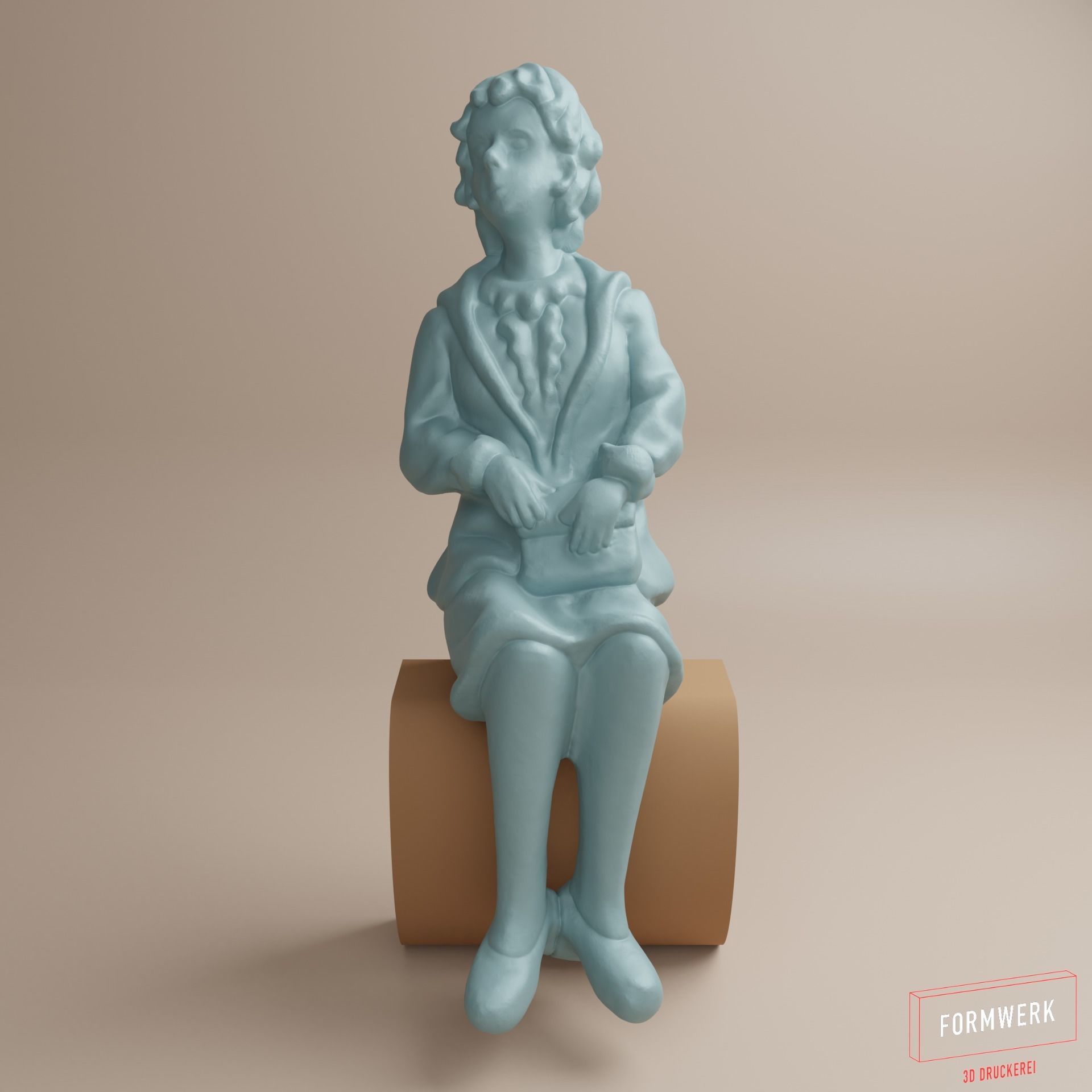 Figure-Woman in fifties-comic style-03 3D print model_1