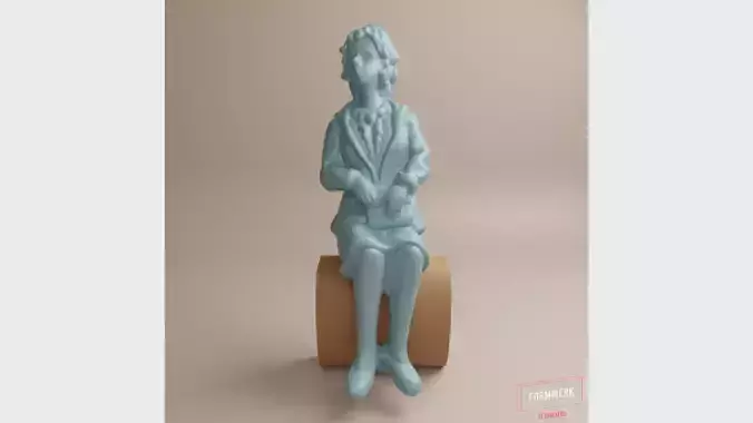 Figure-Woman in fifties-comic style-03 3D print model