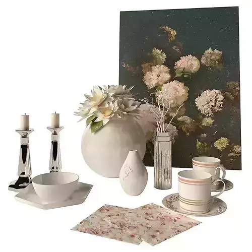 Dekor set living room with flowers