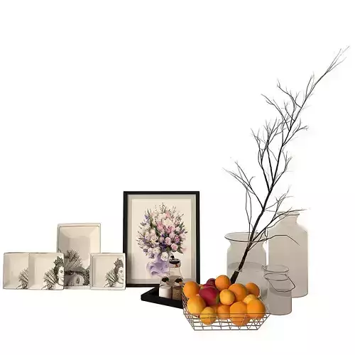 Dekor set vase with oranges and branch