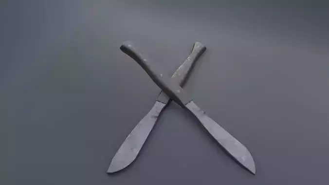 Old Dirty Cartilage Knife Low-poly 3D model