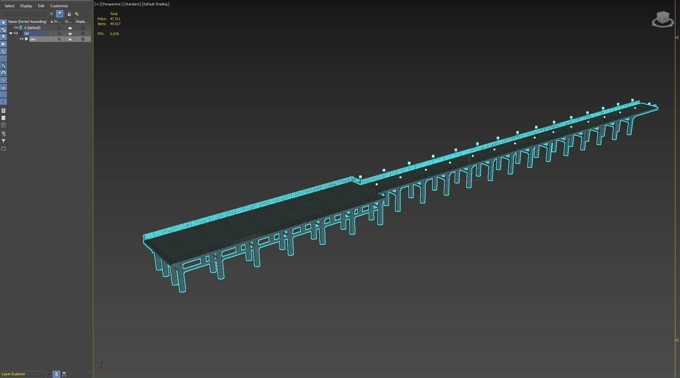 pier bridge 3D model_2