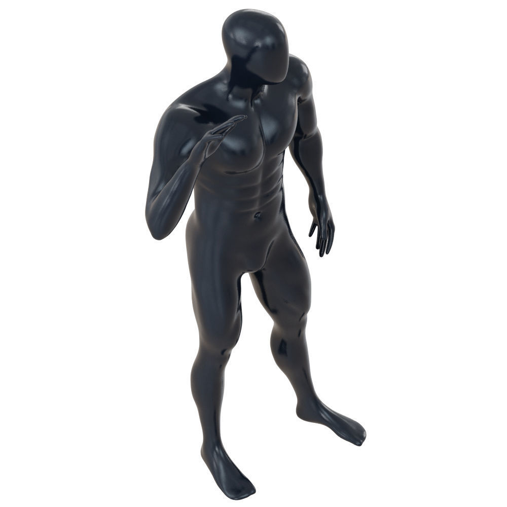 Abstract male mannequin hello 120 3D model_3