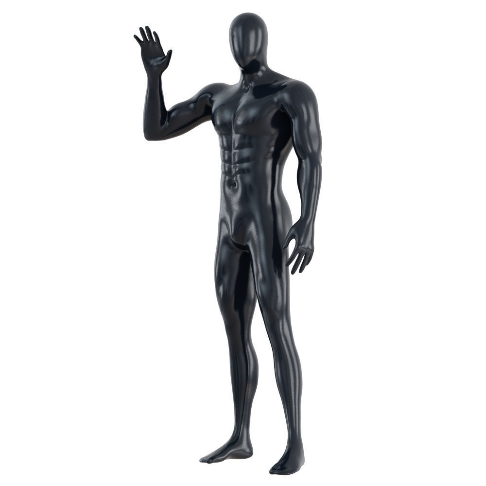 Abstract male mannequin hello 120 3D model_1