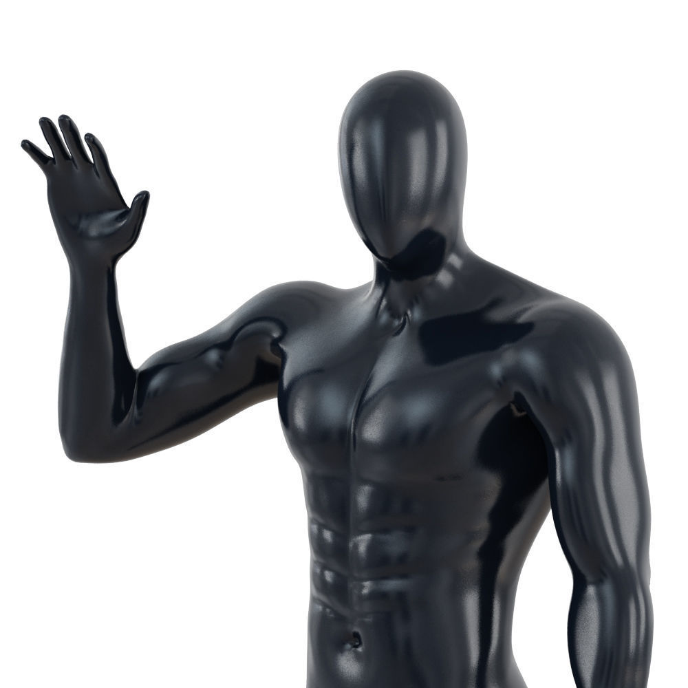 Abstract male mannequin hello 120 3D model_5