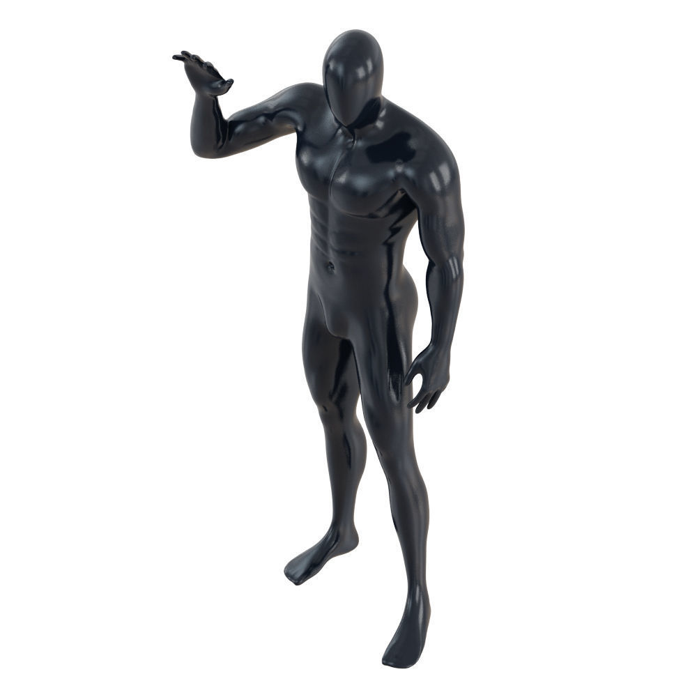 Abstract male mannequin hello 120 3D model_2