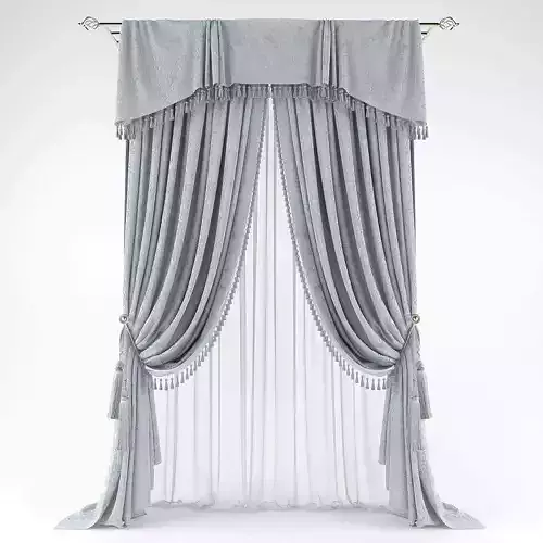 Curtains curtain with drapes and tassels
