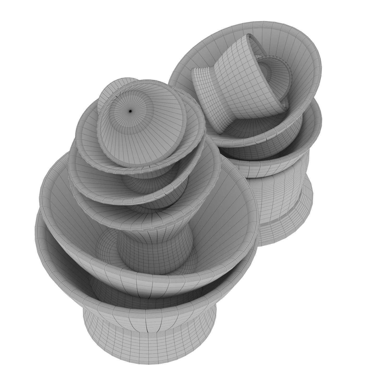 Yemen  Saudi Basket Collection of Twelve 3D model_7