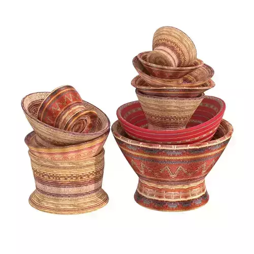 Yemen  Saudi Basket Collection of Twelve 3D model