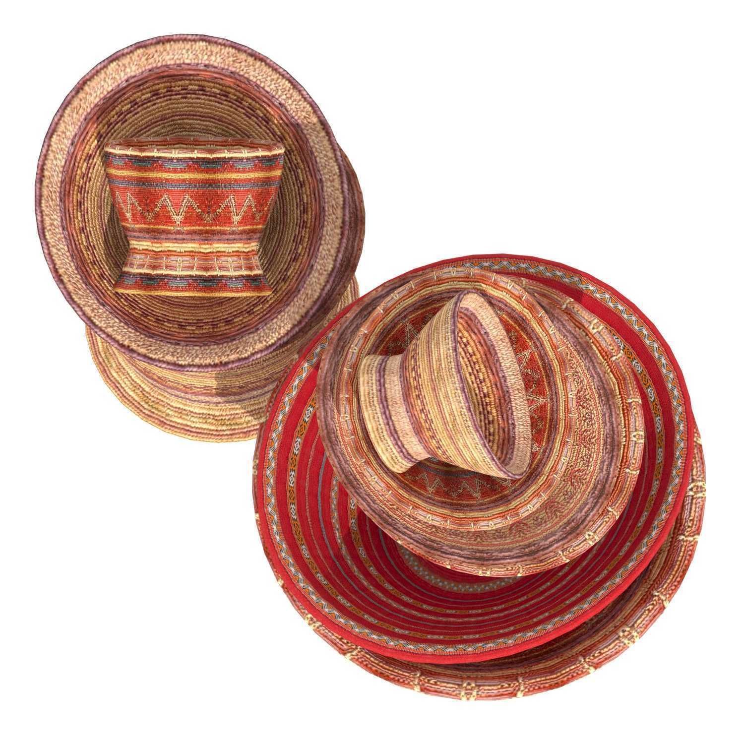 Yemen  Saudi Basket Collection of Twelve 3D model_5