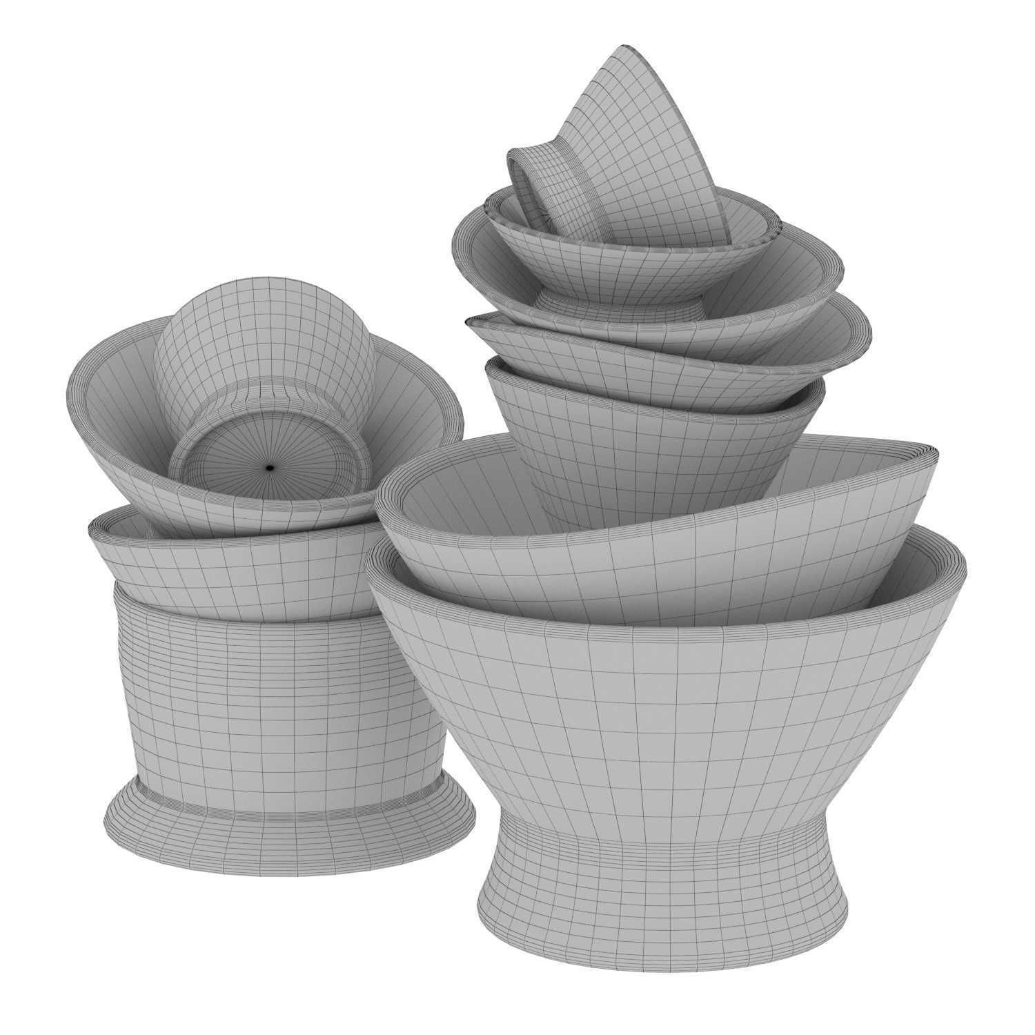 Yemen  Saudi Basket Collection of Twelve 3D model_8