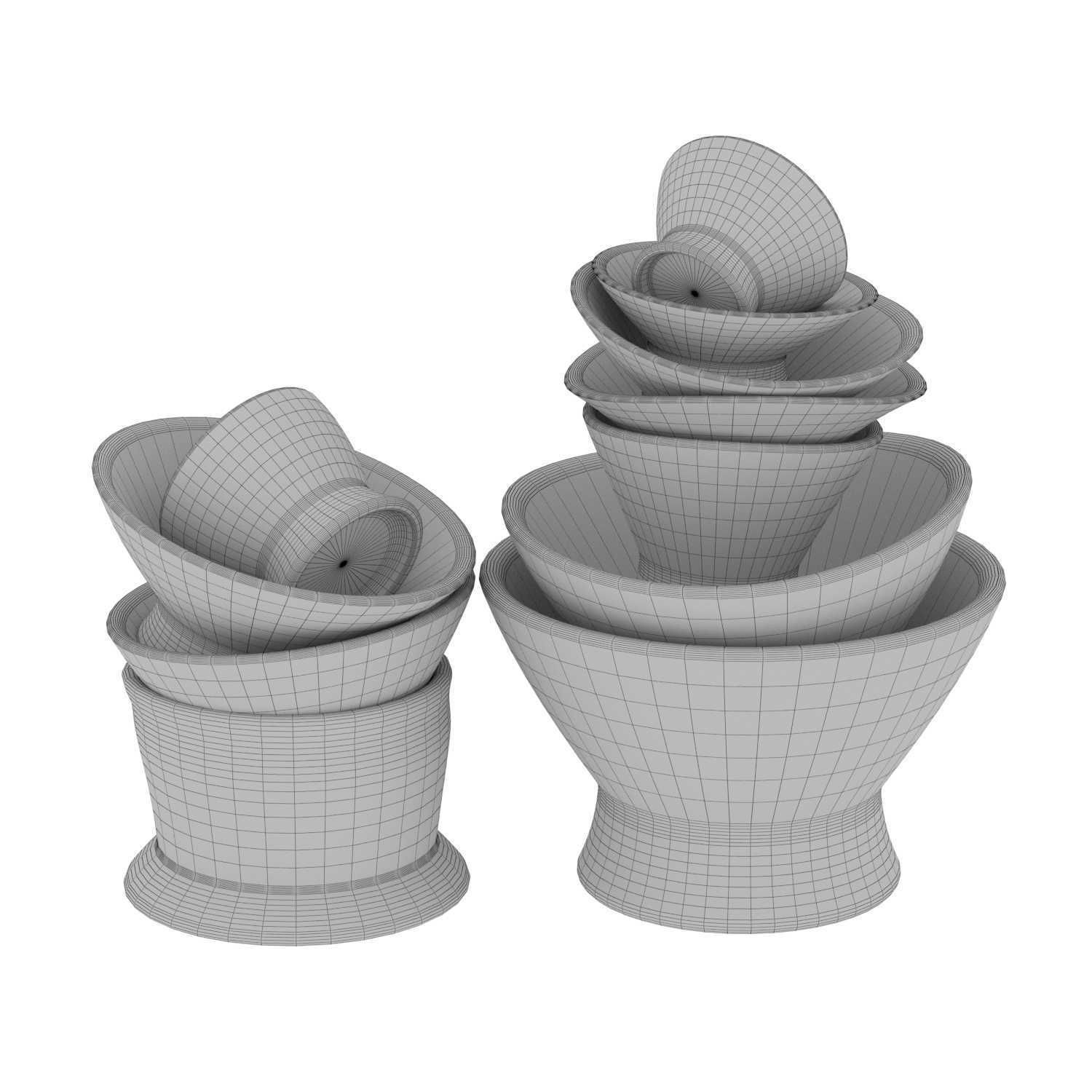 Yemen  Saudi Basket Collection of Twelve 3D model_6