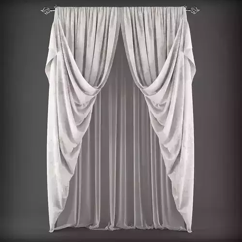 Curtains draped curtain