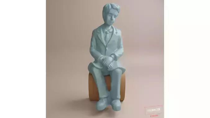 Figure-Man in fifties- comic style-04 3D print model