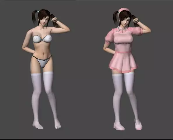 Anime beauty character 3d model 3D print model_0