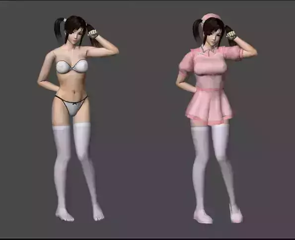 Anime beauty character 3d model