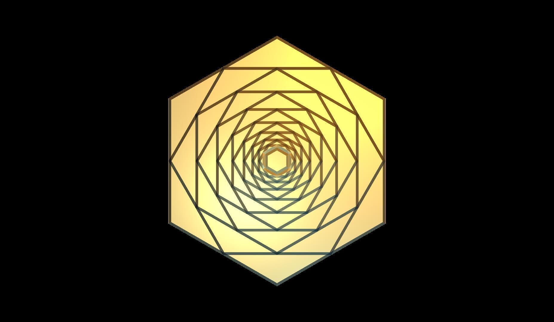 Hexagon Decoration Piece 3D print model_1