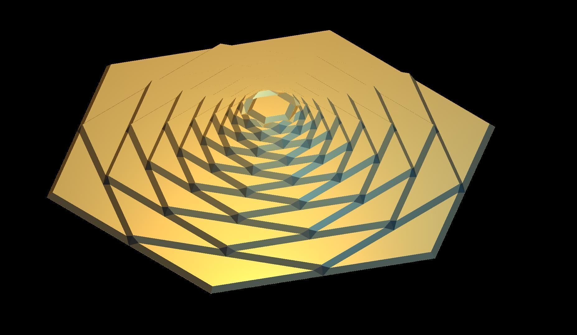 Hexagon Decoration Piece 3D print model_3