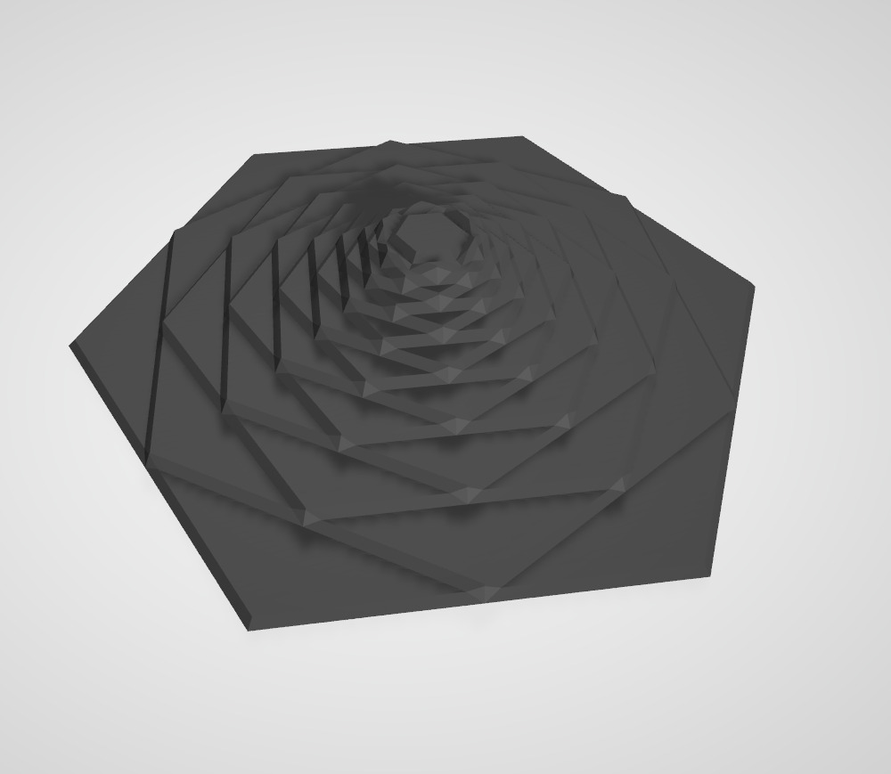 Hexagon Decoration Piece 3D print model_4