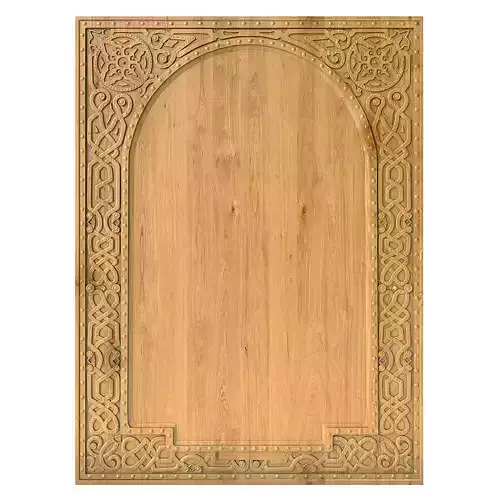 Frame celtic carved wooden plaque