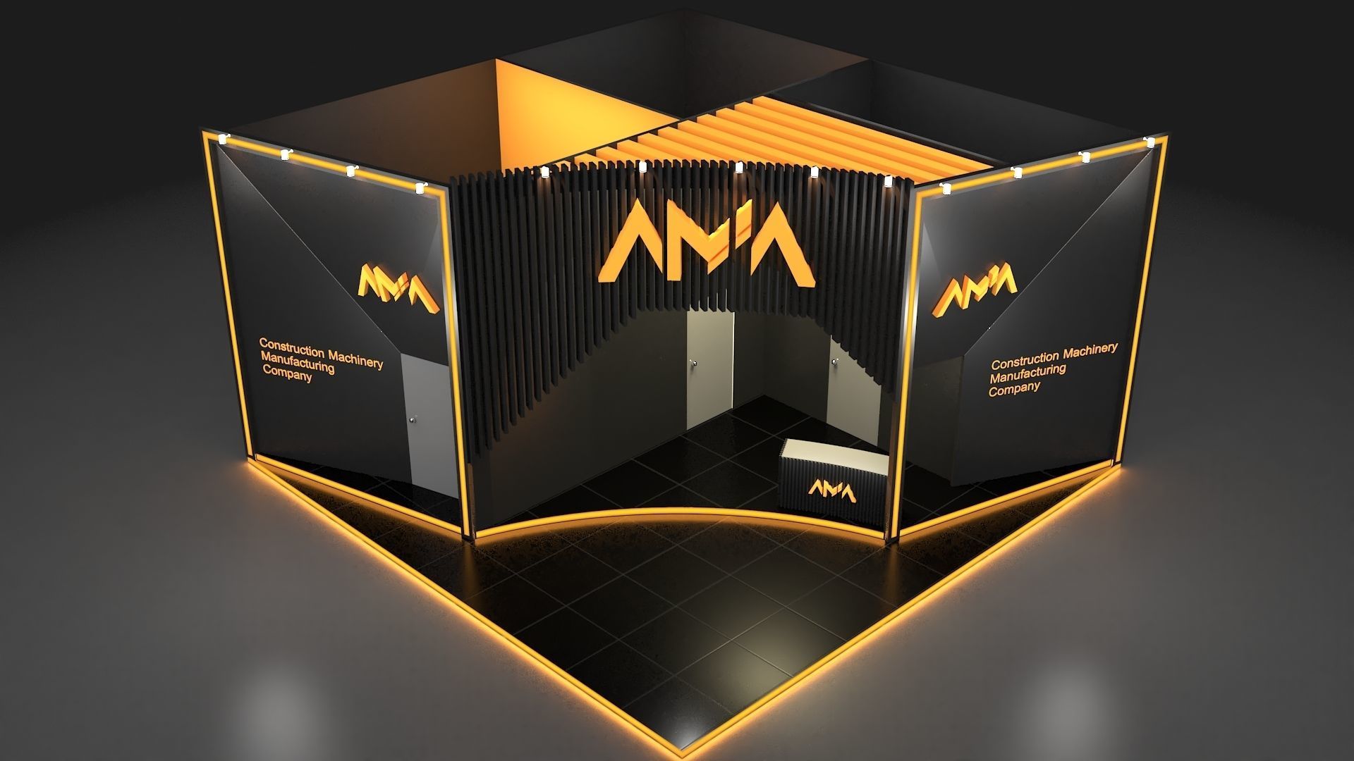 Exhibition Booth 3D model_2