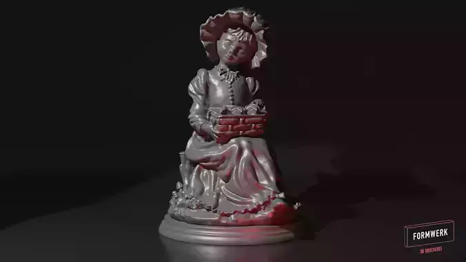 Creepy Doll - 3D Print - 3D Scan 3D print model