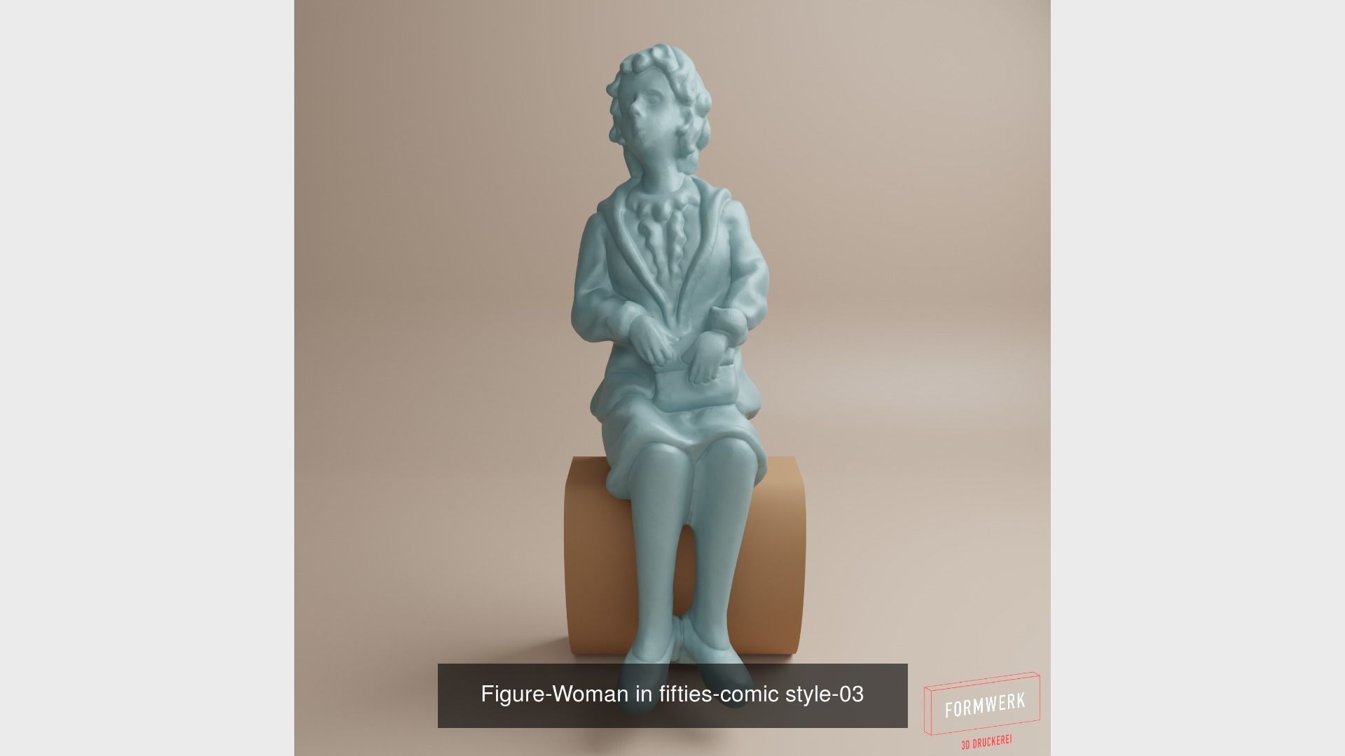 Figure-Man and Woman in fifties- comic style 3D Model Collection_3