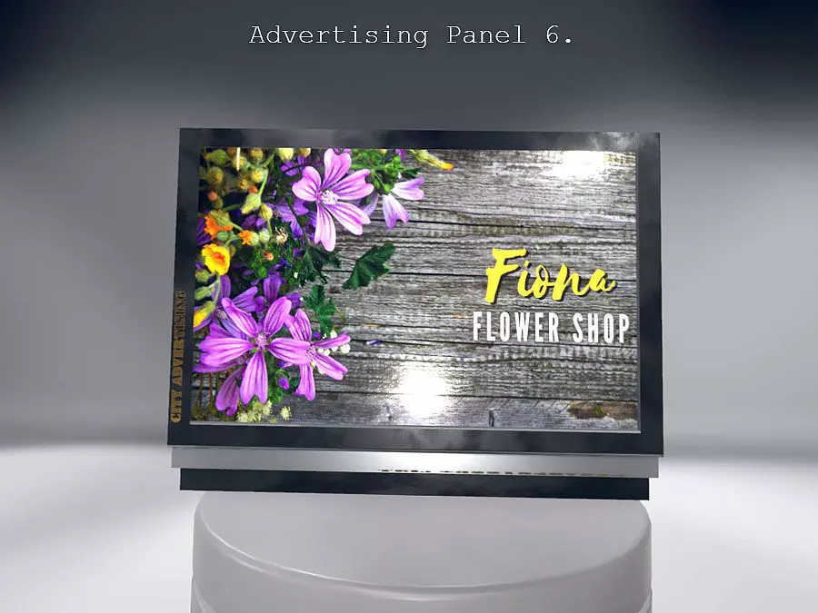 Advertising Panel 6 Low-poly 3D model