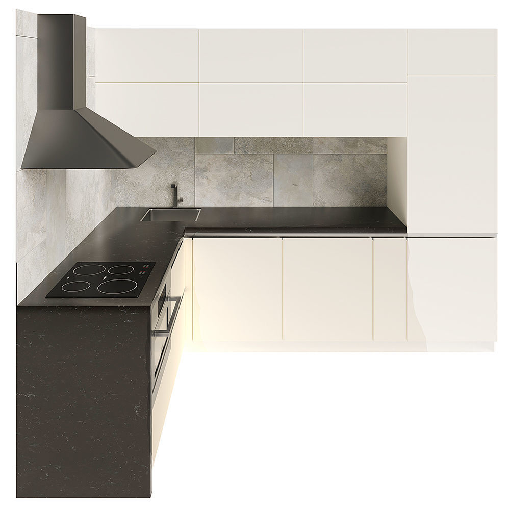 Kitchen ikea cabinets 3D model_1