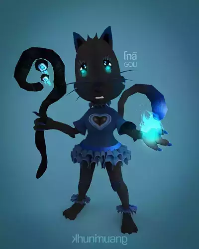 Character design is based on Thai black cat ghost