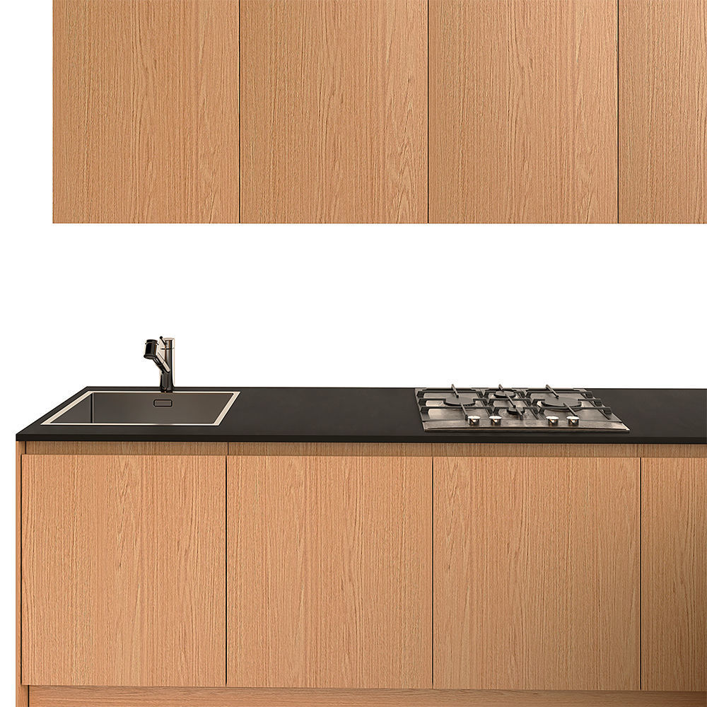 Kitchen with cabinets and counter tops 3D model_1