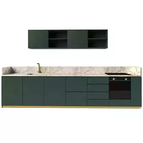 Kitchen with cabinets and drawers